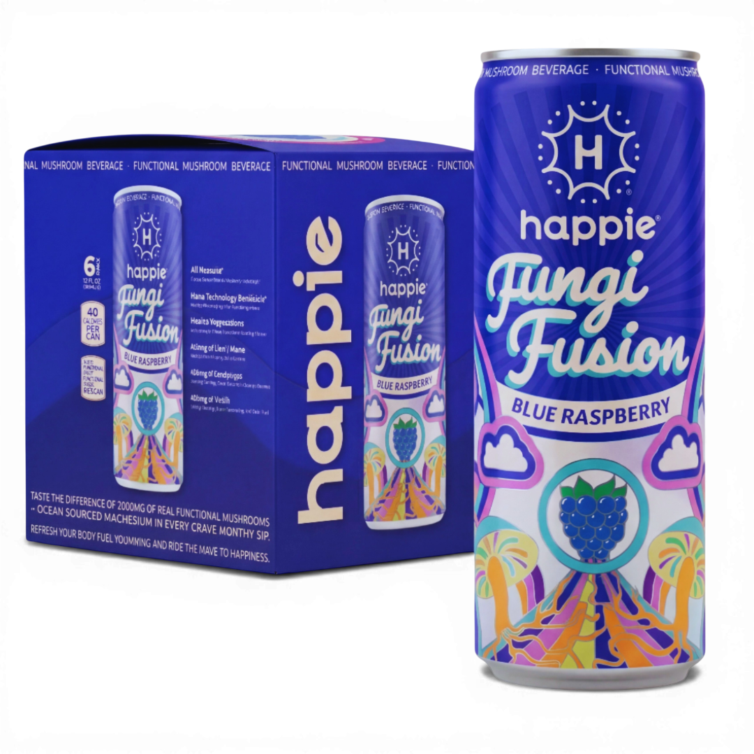 Happie Fungi Fusion Blue Razzberry Mushroom Drink