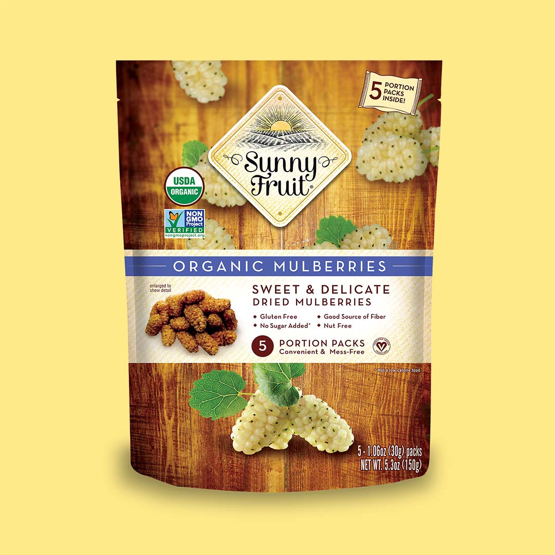 Sunny Fruit — Organic Dried Mulberries (Gluten Free, No Added Sugar)