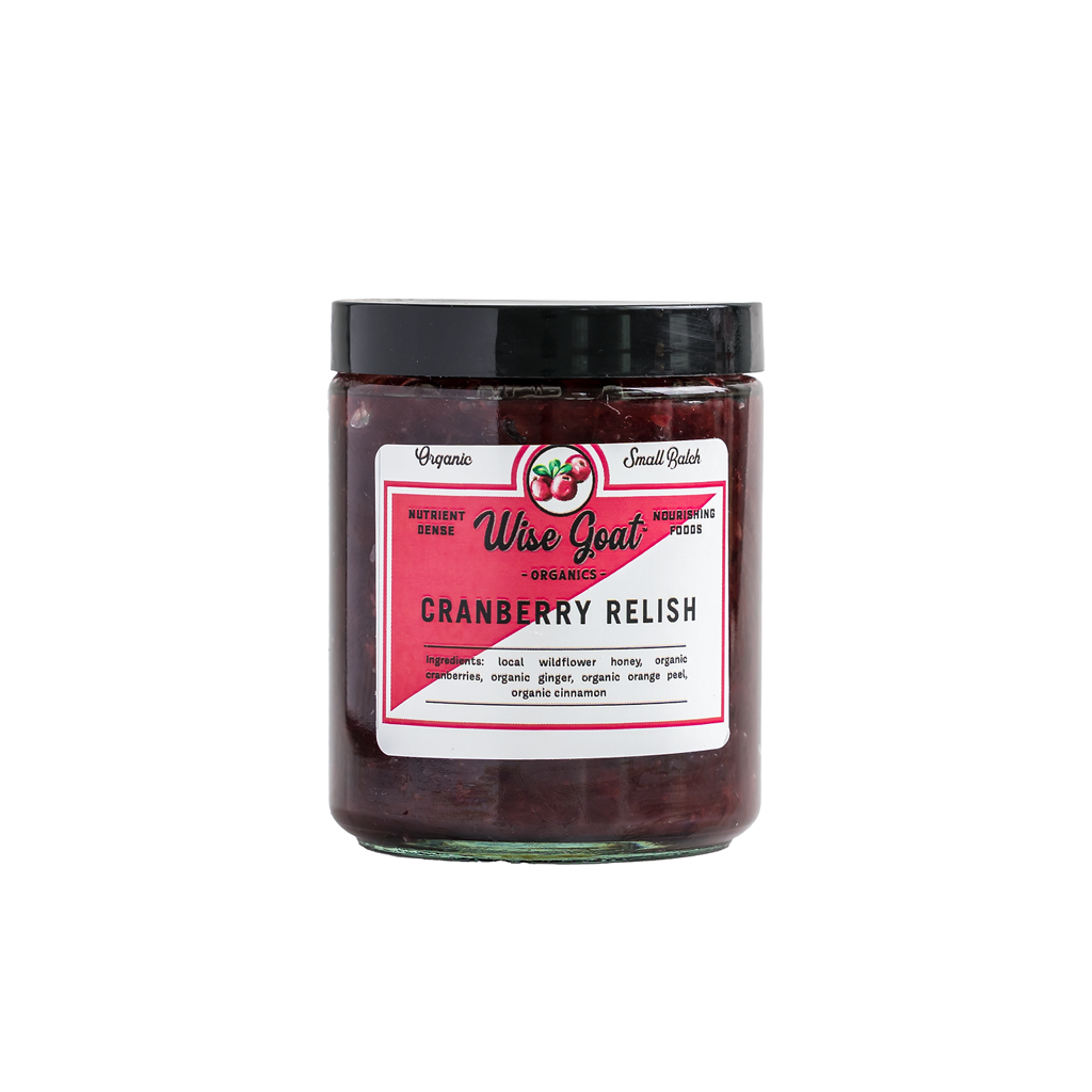 Wise Goat Organics — Cranberry Relish - Honey Fermented & Organic