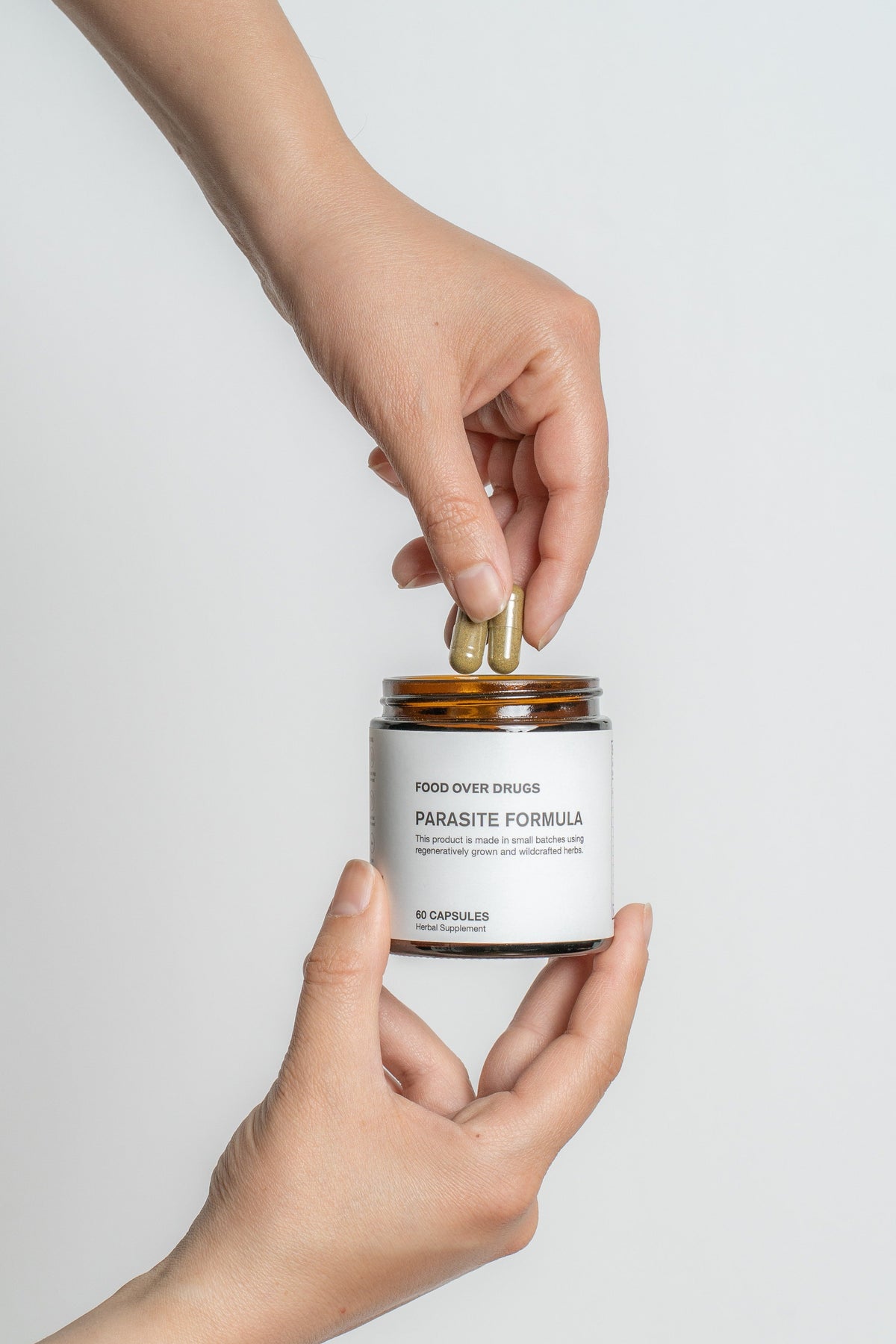 Food Over Drugs Parasite Formula jar