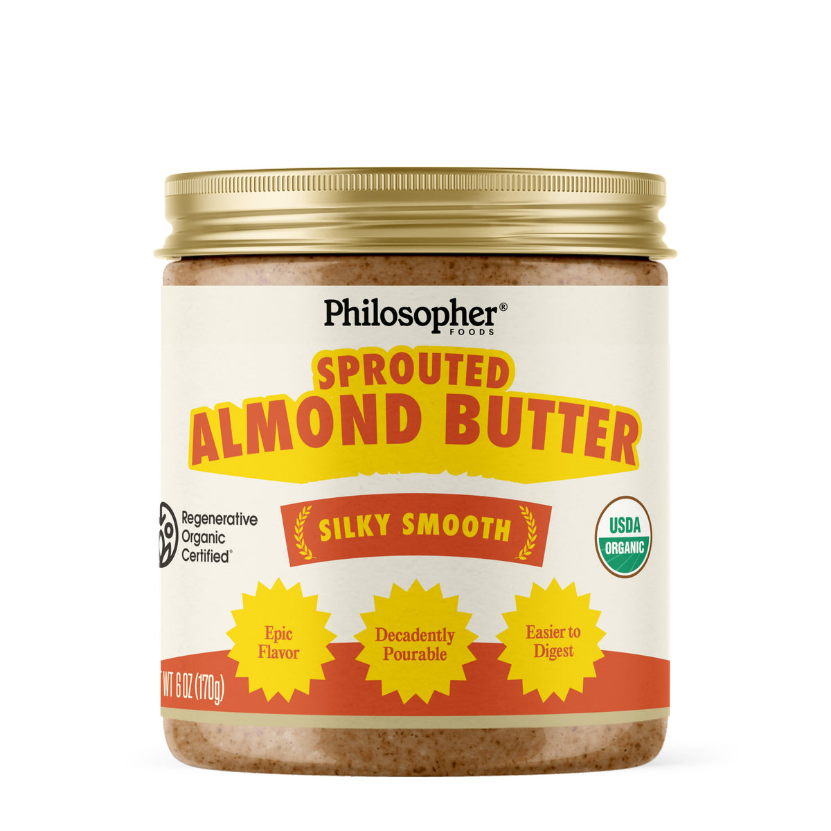 Philosopher Foods — Naked Creamy Sprouted Almond Butter (6 oz)