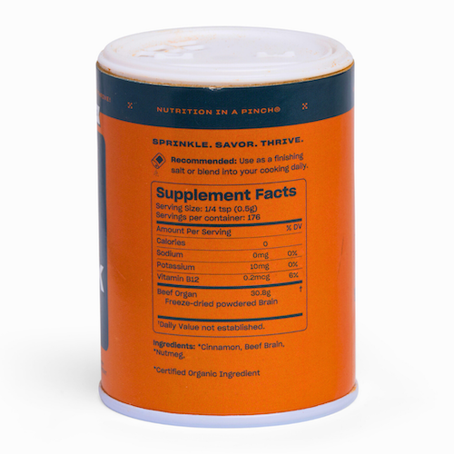 Pluck CinnaBrain supplement facts