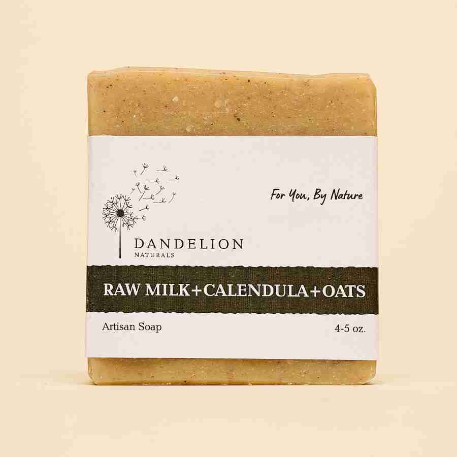 Dandelion Naturals Raw Milk, Calendula & Oats Bar Soap