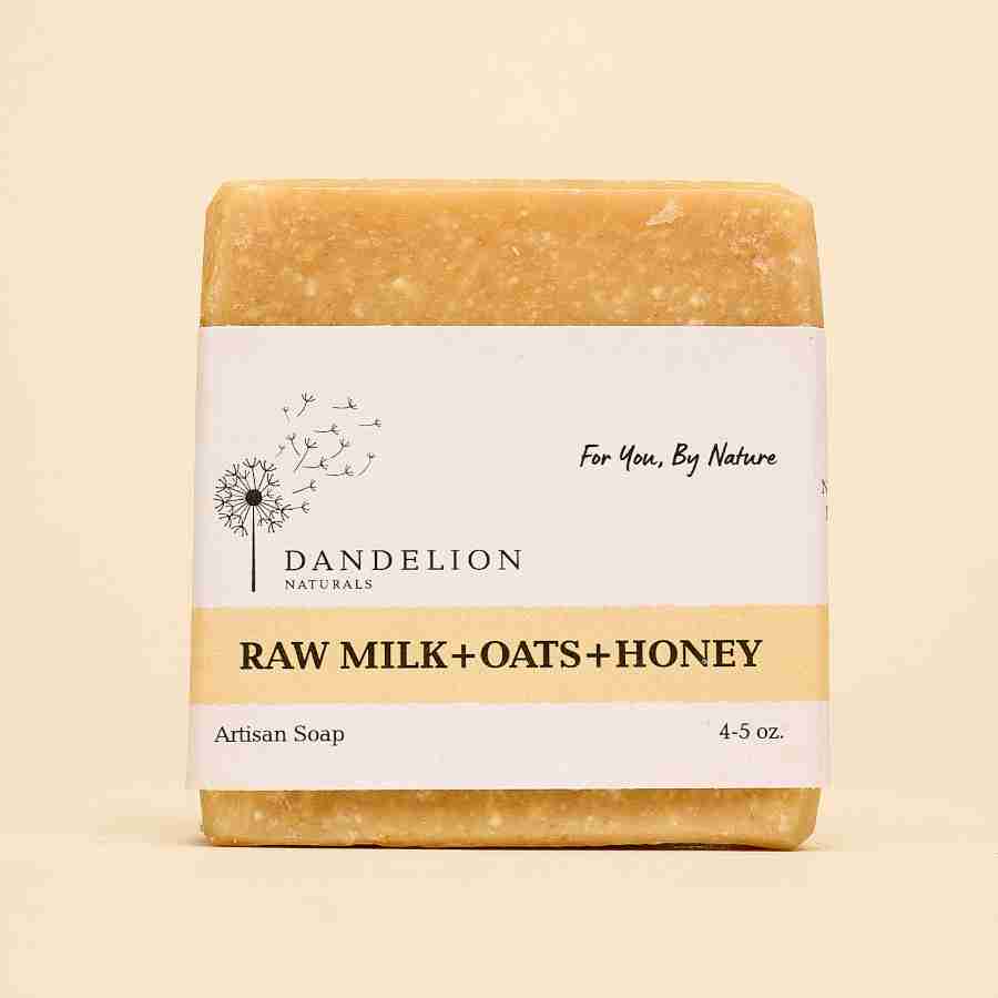 Dandelion Naturals Raw Milk, Oats & Honey Bar Soap