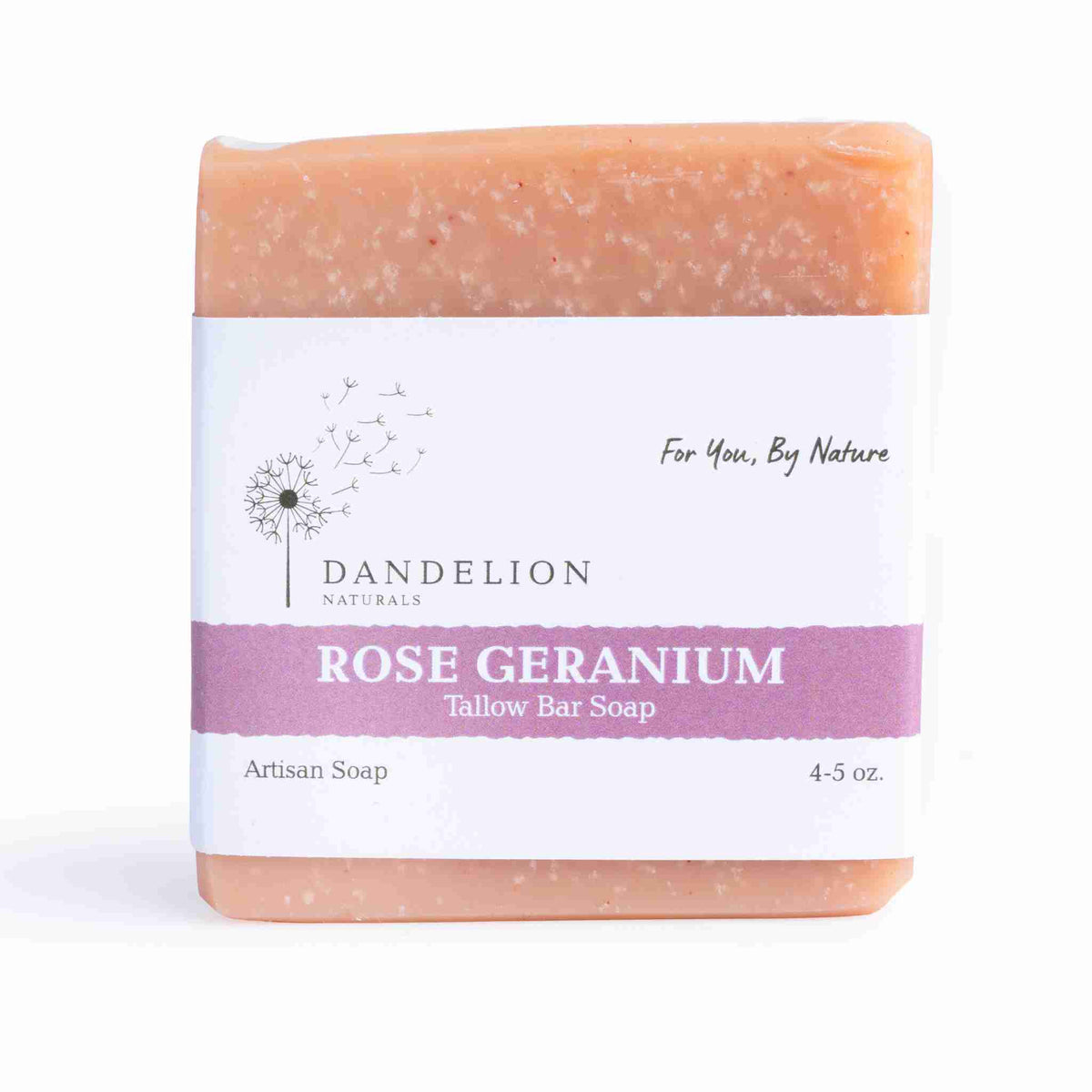 Dandelion Naturals Rose Geranium Tallow Bar Soap