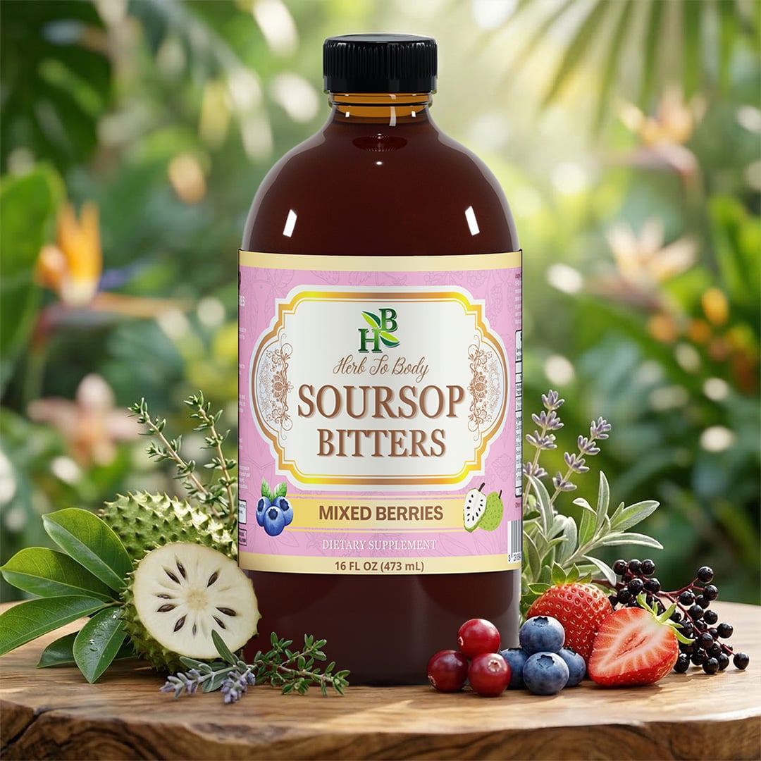 Herb To Body — Soursop Bitters Mixed Berries (16 oz)