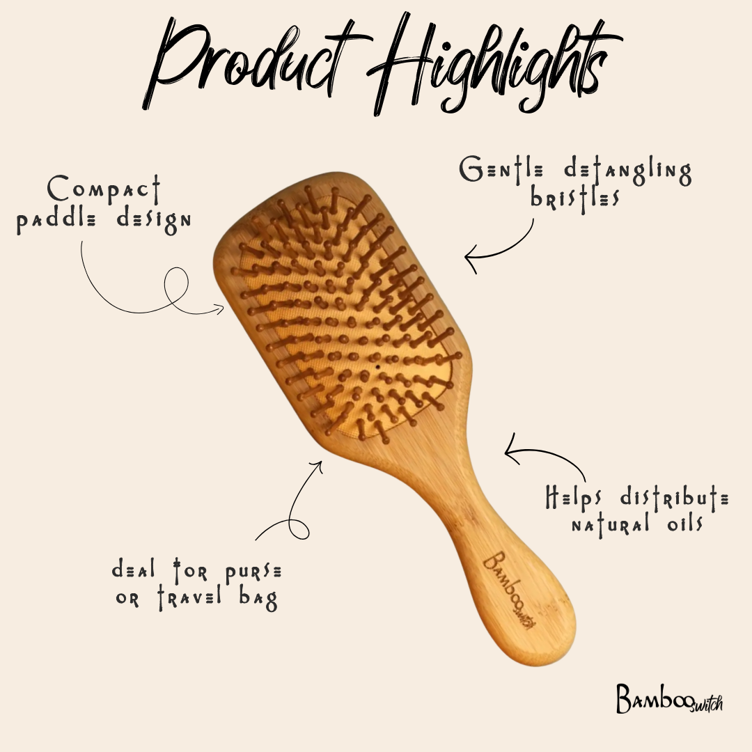 Bamboo Hairbrush | Small Paddle | Bestseller