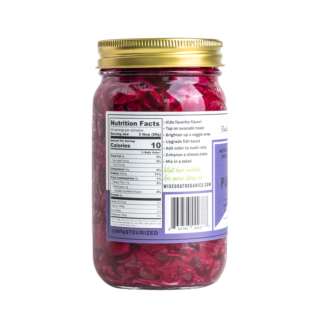 Wise Goat Organics — Purple Cabbage Kraut - Raw & Organic