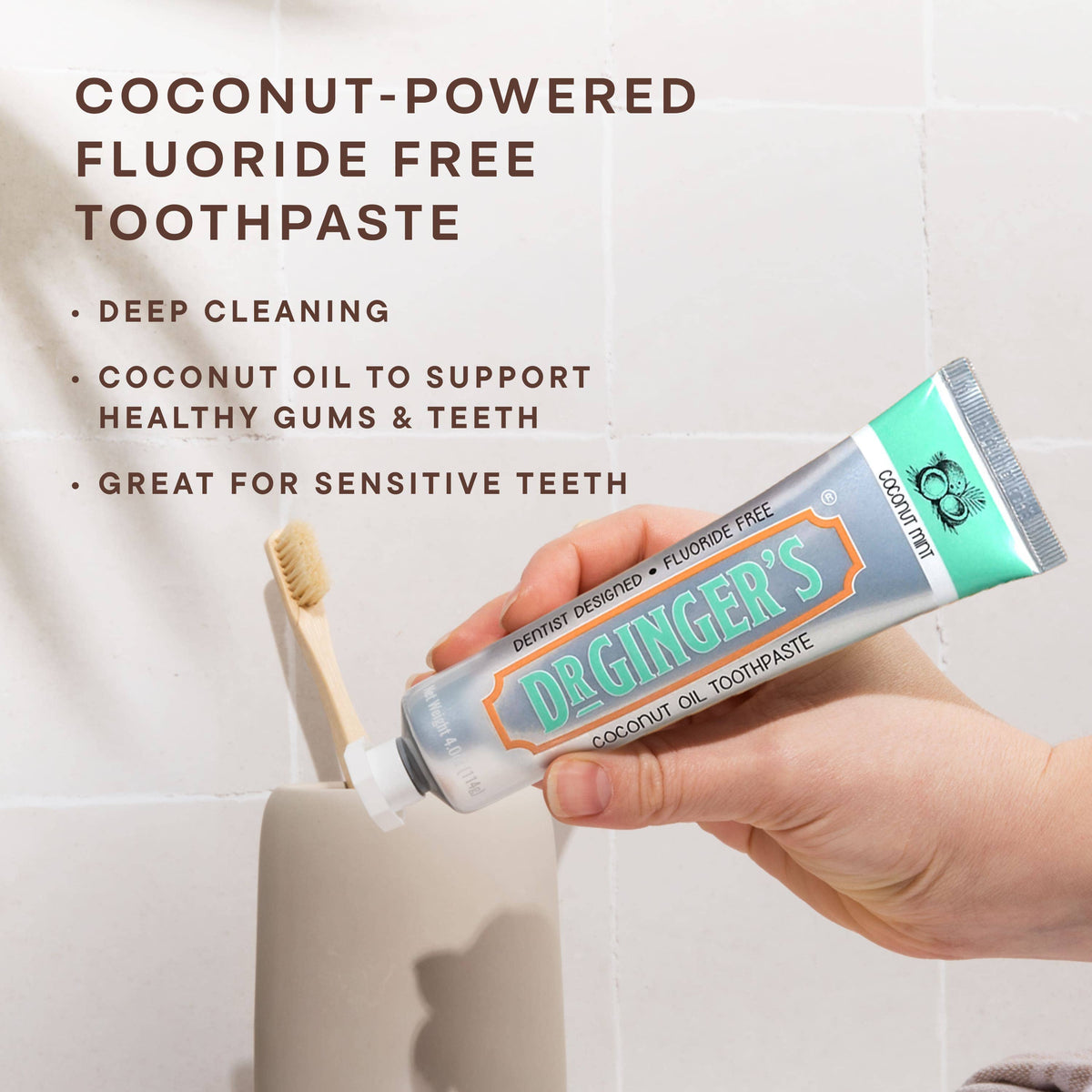 Dr. Ginger's — Coconut Powered Toothpaste | Fluoride-Free | Sensitive Teeth