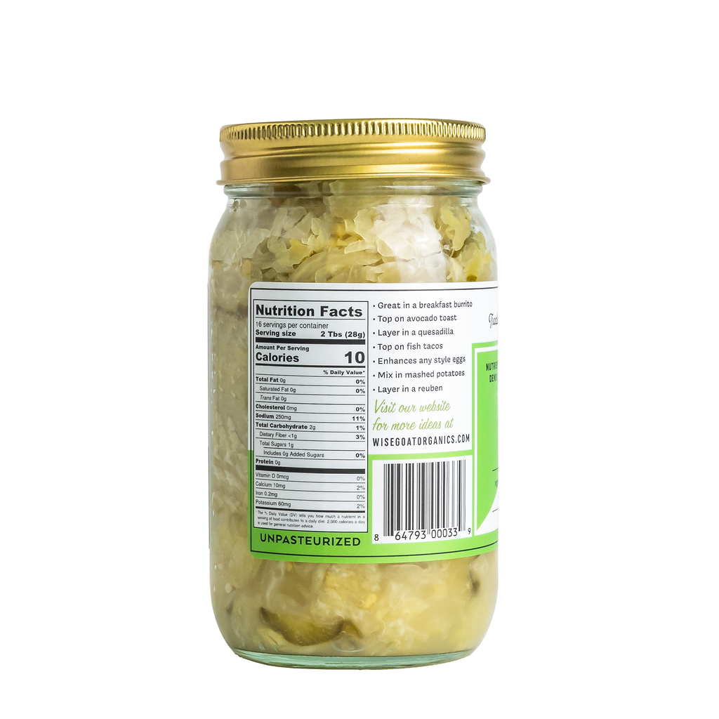 Wise Goat Organics — Jalapeno Kraut - Raw & Organic