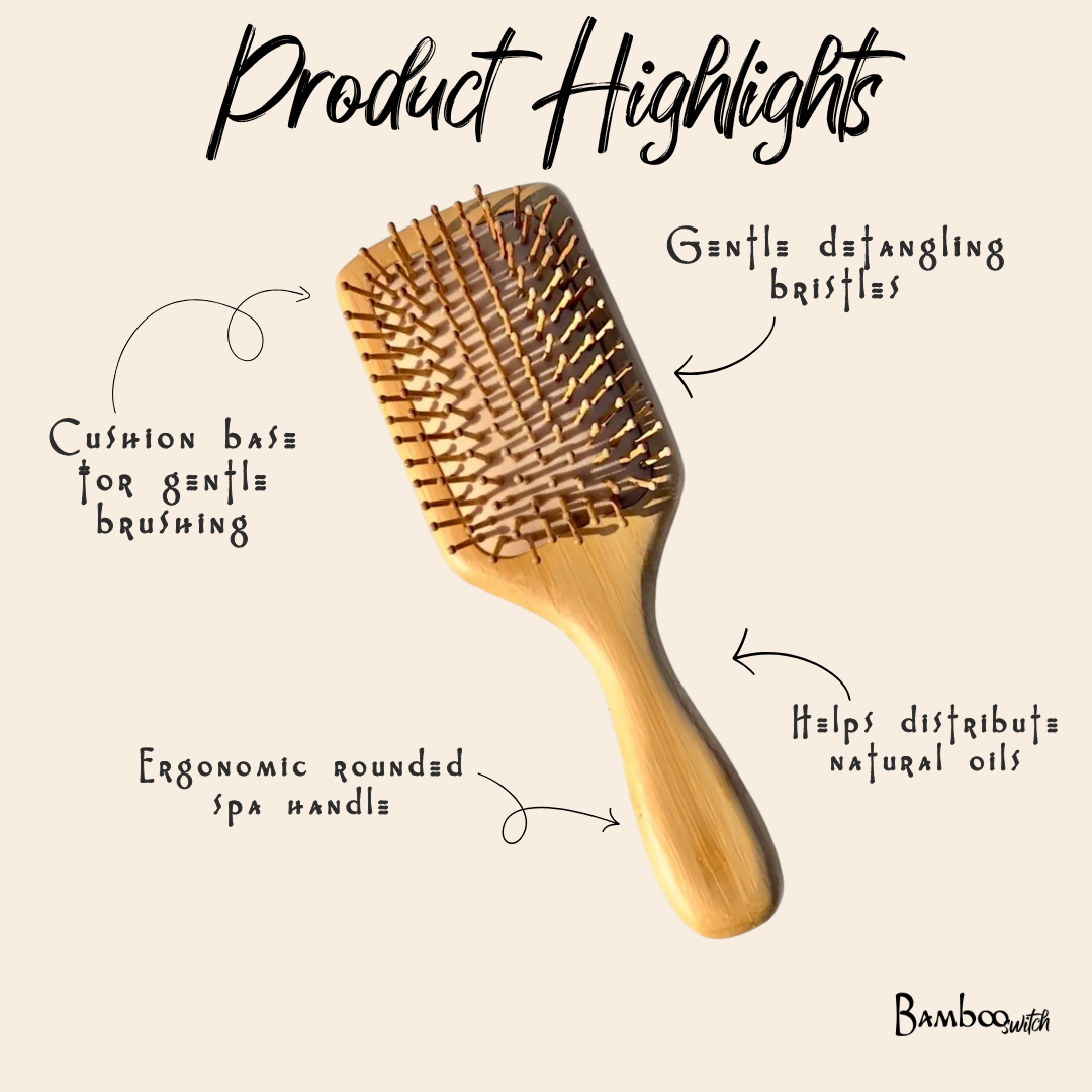 Bamboo Paddle Spa Hairbrush