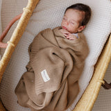 Bleu La La — Heritage Knit 100% Organic Cotton Swaddle Baby Blanket