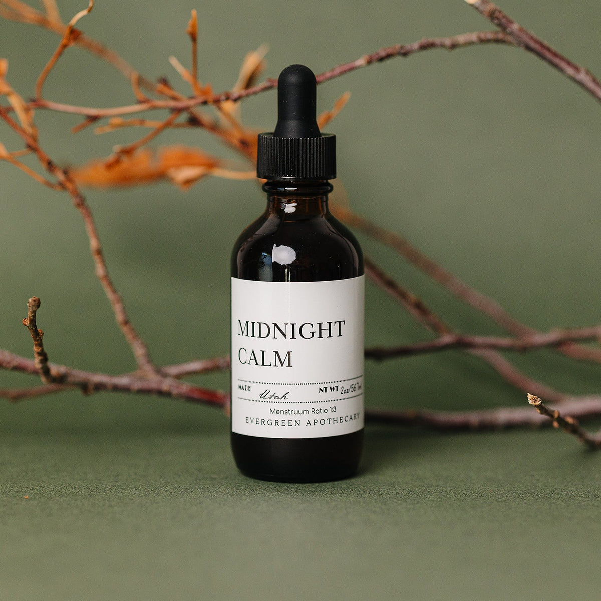 Evergreen Apothecary — Midnight Calm Tincture · 2oz, Sleep Aid