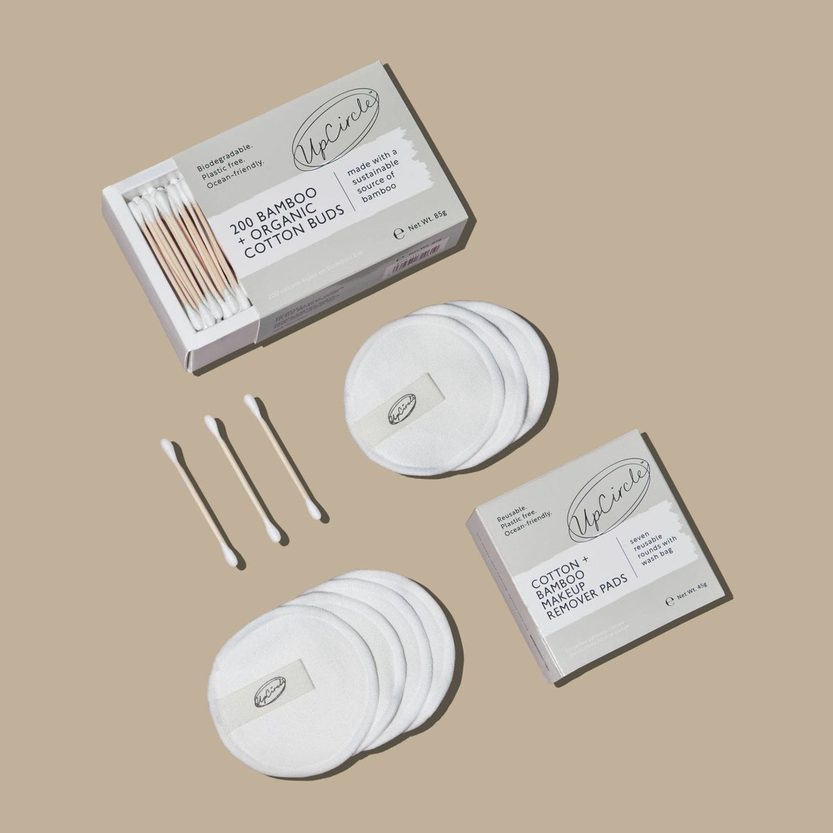 UpCircle USA — 200 Bamboo + Organic Cotton Buds - Plastic Free Bathroom