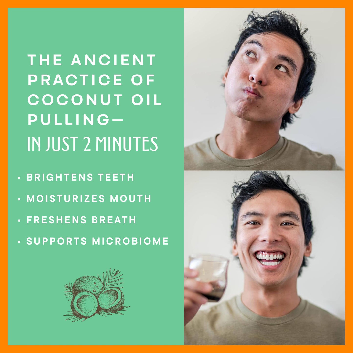 Coconut Powered™ Oil Pulling Mouthwash | Alcohol-Free