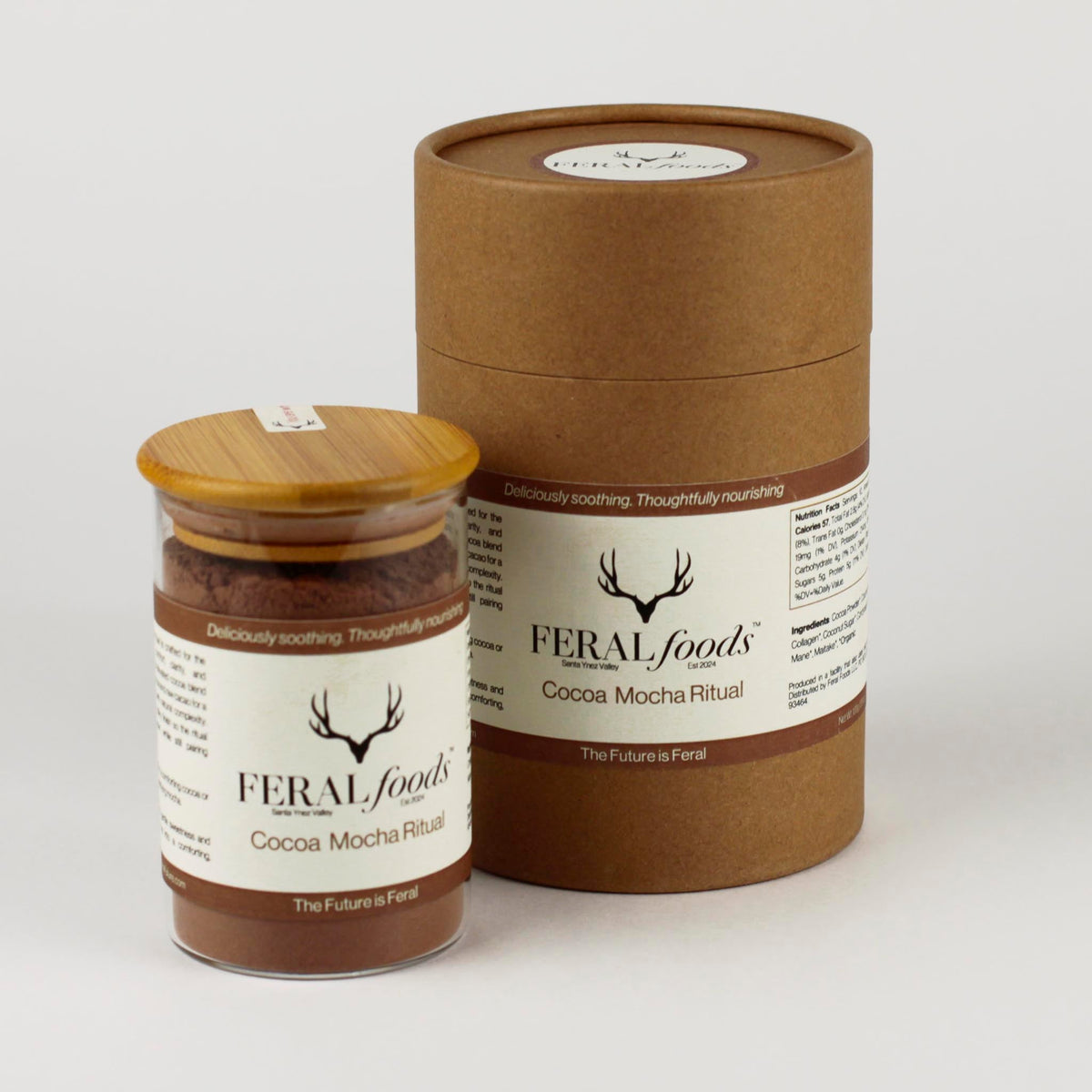 Feral Foods Cocoa Mocha Ritual Reserve refill tube, alternate view