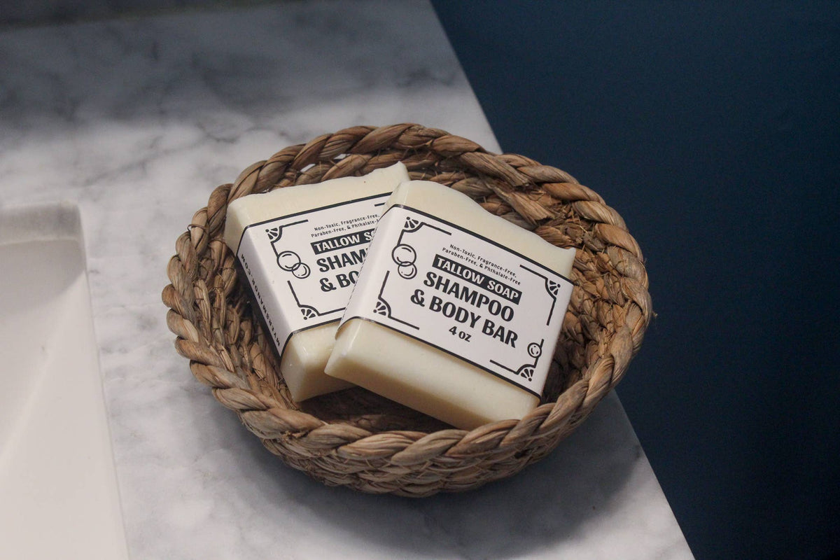 Myers Manor — Grass-Fed Tallow Soap Shampoo & Body Soap Bar - 4 oz.