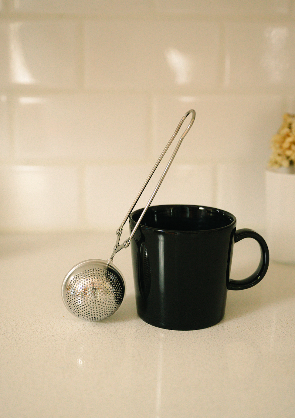 Bamboo Switch — Stainless Steel Tea Strainer