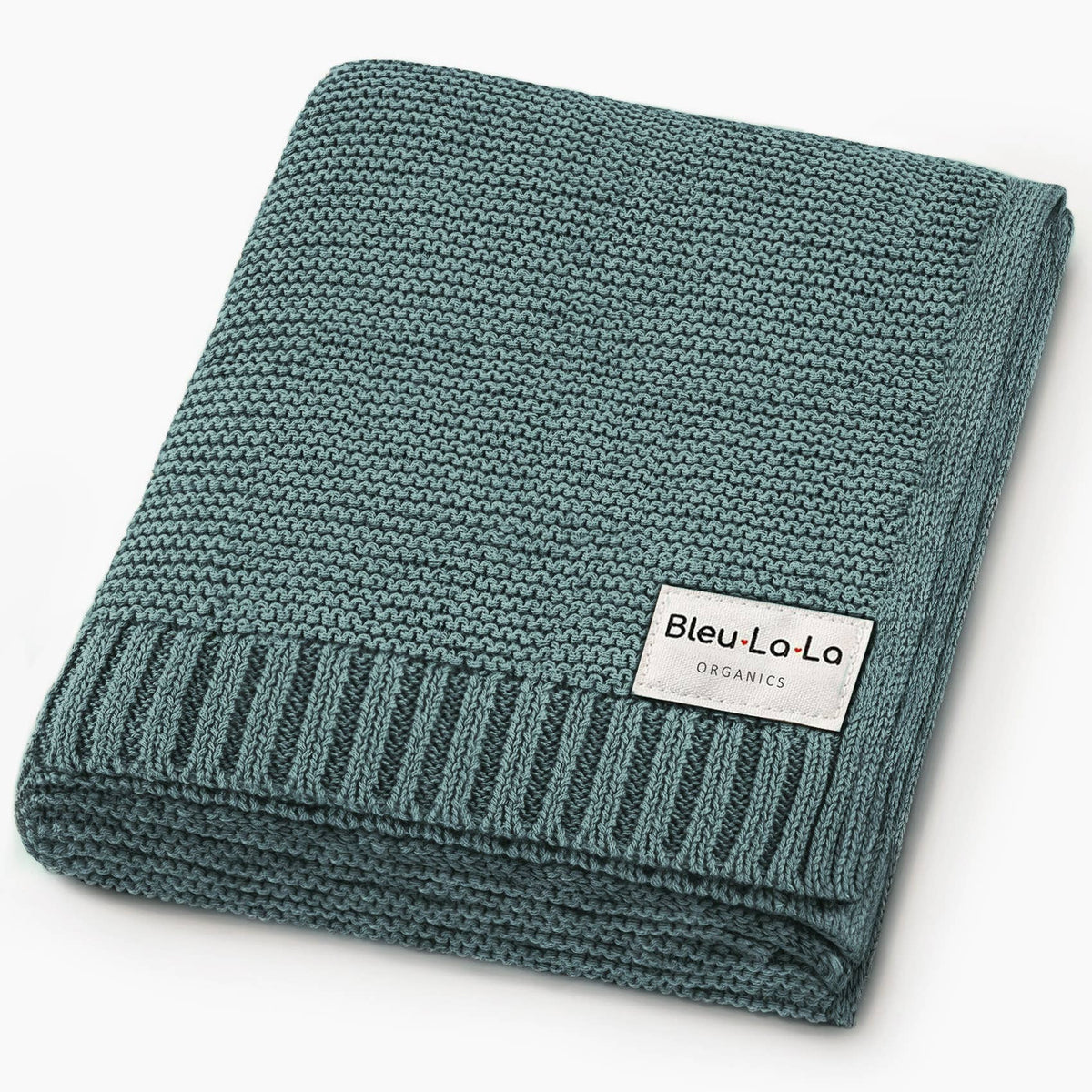 Bleu La La — Heritage Knit 100% Organic Cotton Swaddle Baby Blanket