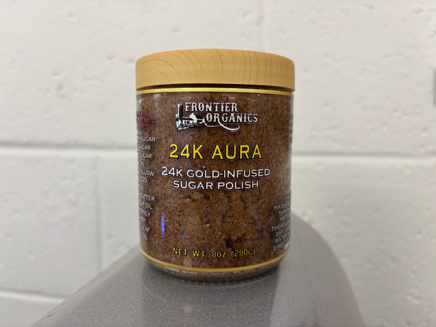 Frontier Organics — 24K Aura · 24K Gold-Infused Sugar Polish