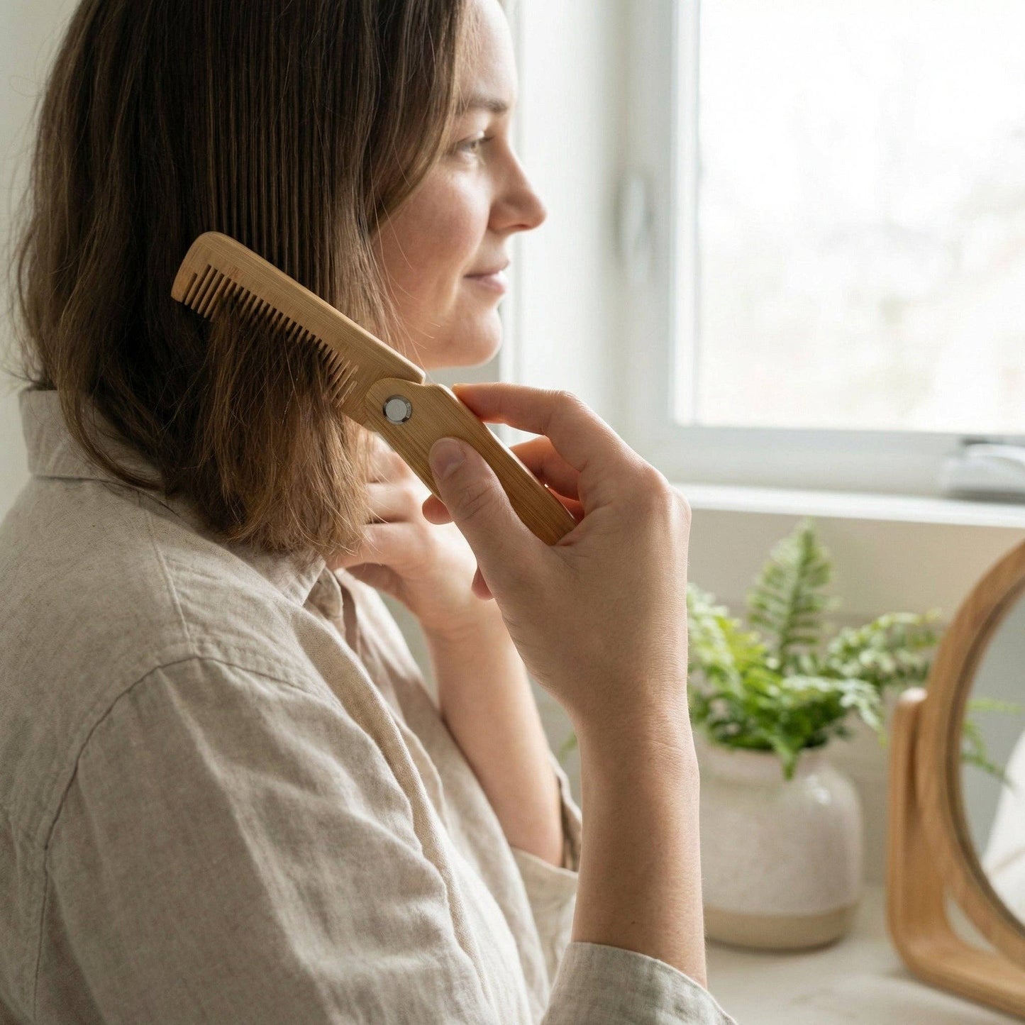 Bamboo Hair Comb | Foldable | Faire Market Bestseller