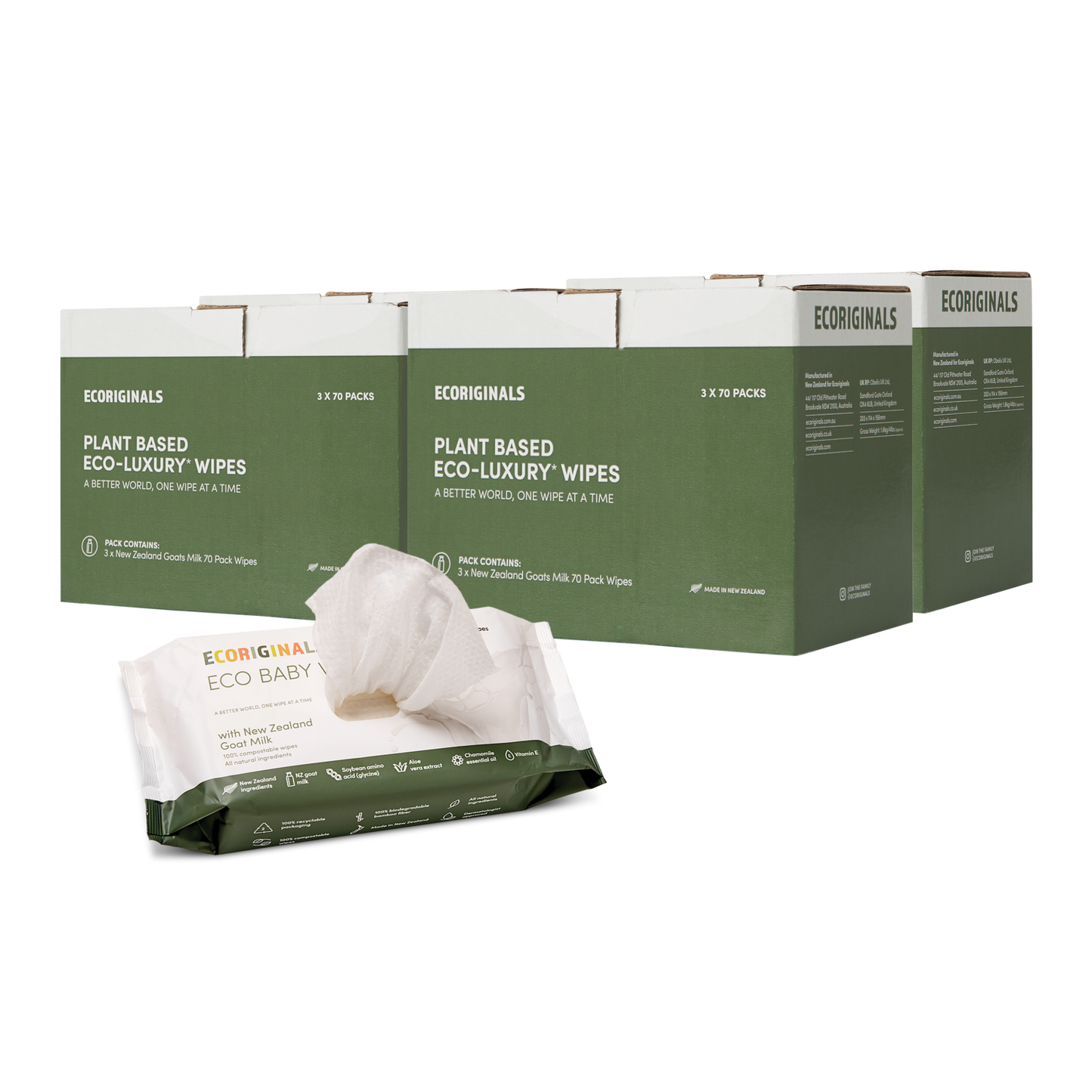 Ecoriginals Plant Based Goat Milk Wipes