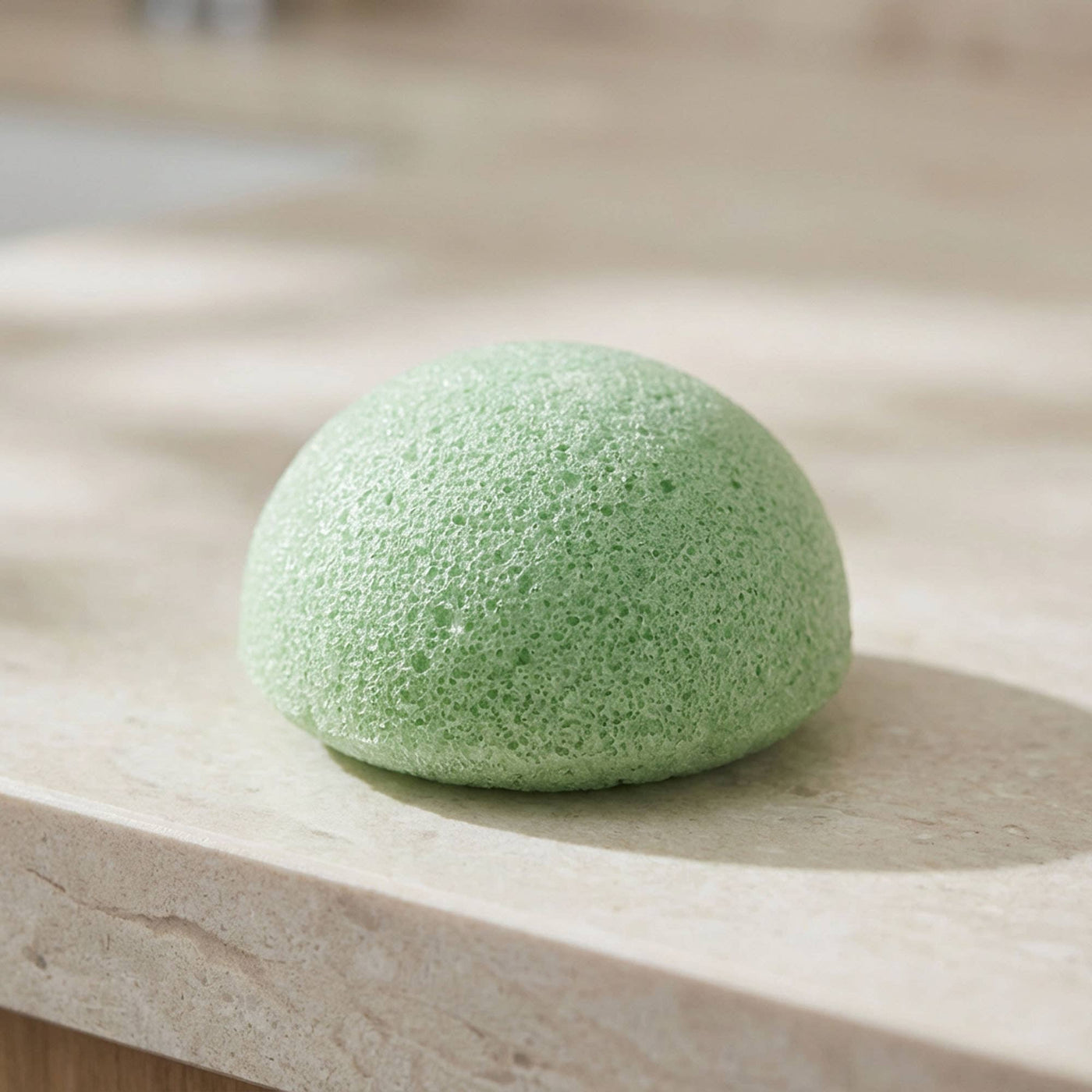 Natural Konjac Facial Cleansing Sponge | Seafoam Green