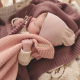 Bleu La La — Heritage Knit 100% Organic Cotton Swaddle Baby Blanket