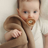 Bleu La La — Heritage Knit 100% Organic Cotton Swaddle Baby Blanket