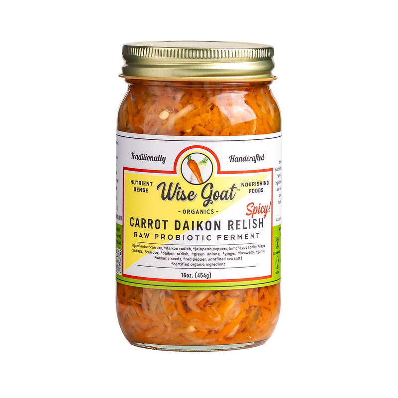 Wise Goat Organics — Spicy Carrot Daikon Relish - Raw & Organic