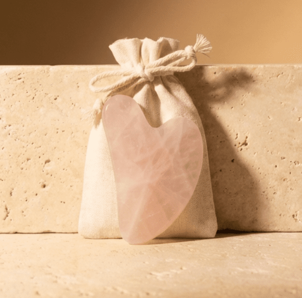 Bamboo Switch Gua Sha Facial Stone Rose Quartz