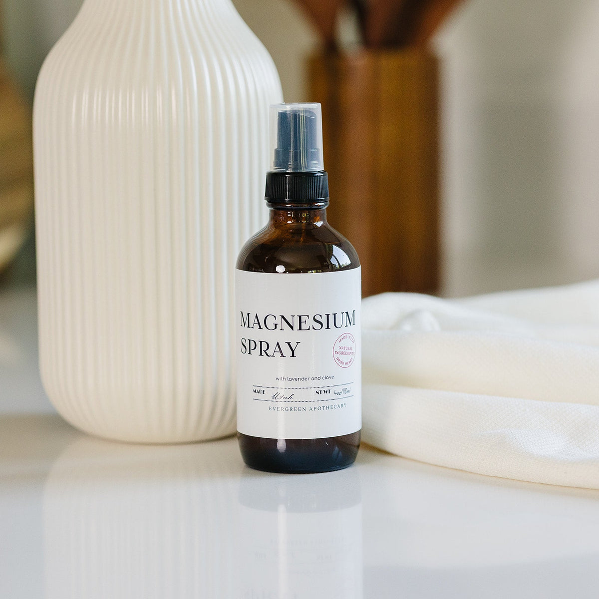 Evergreen Apothecary — Magnesium Spray · 4oz Glass