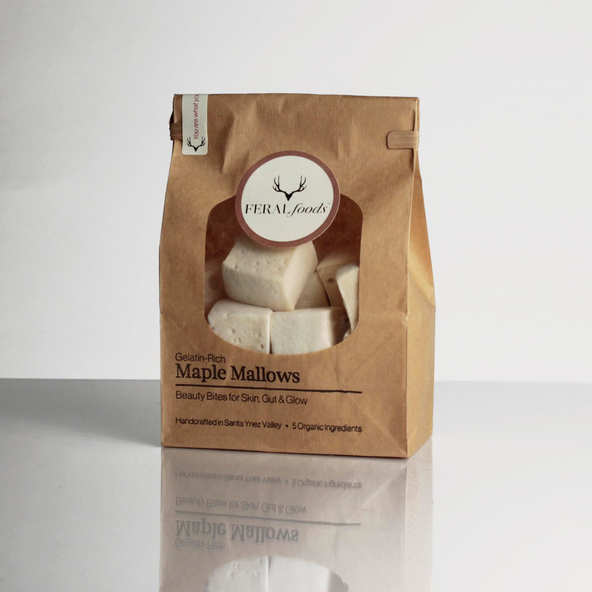 Feral Foods Maple Mallows collagen marshmallows, 200 g bag