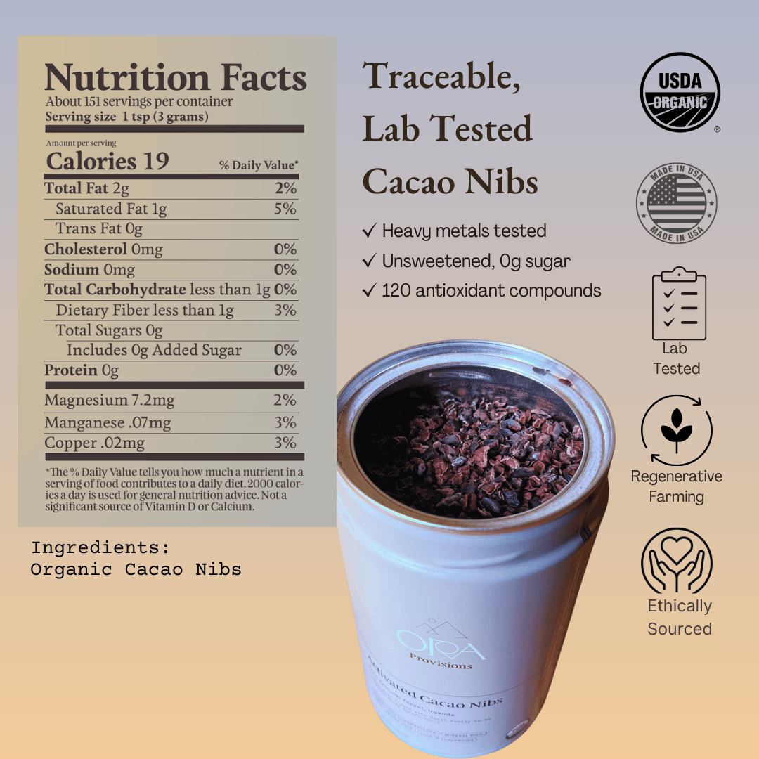 Ora Cacao nibs nutrition facts