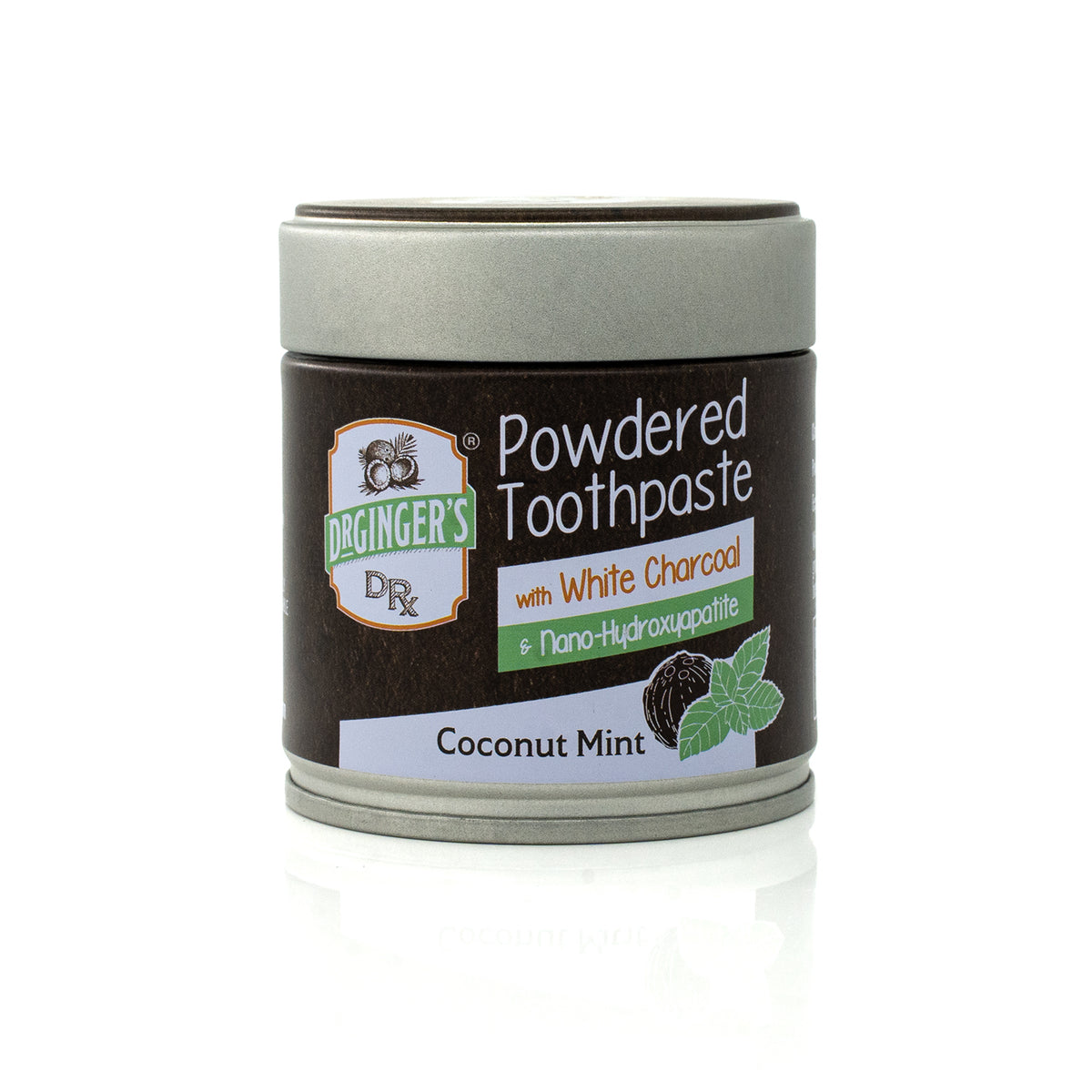 Dr. Ginger's Powdered Toothpaste with Nano-Hydroxyapatite and White Charcoal, 1.28 oz jar