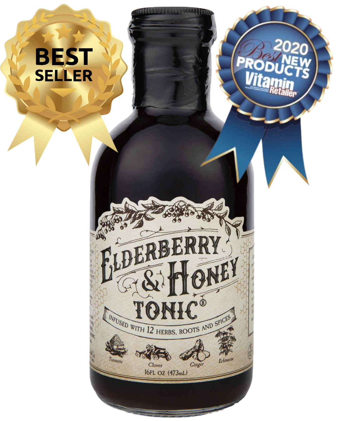 Roots And Leaves Elderberry and Honey Tonic 16 oz