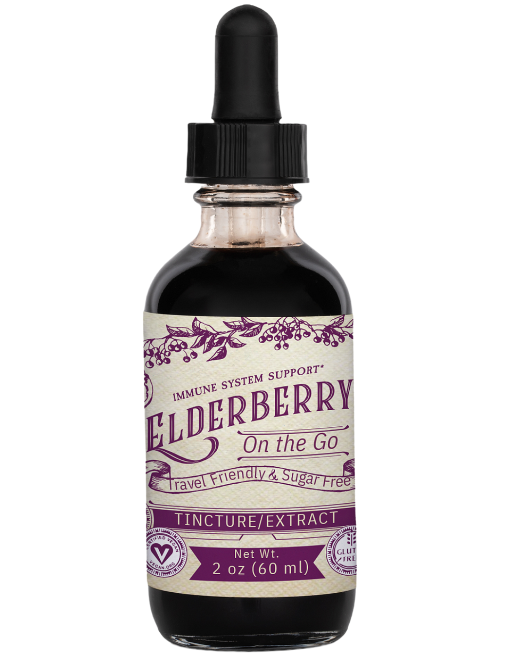 Roots And Leaves Elderberry Glycerin Extract 2 oz